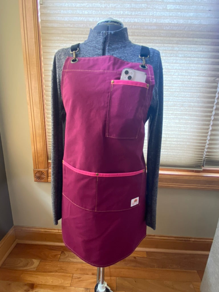 Carhartt Canvas Aprons- raspberry