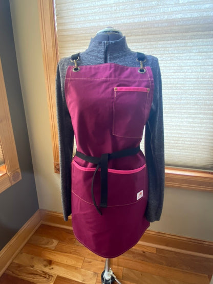 Carhartt Canvas Aprons- raspberry